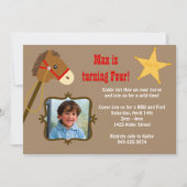 Uitnodiging van Cowboy Birthday Party (Voorkant)