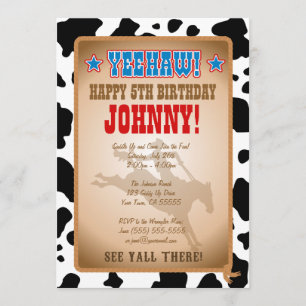 Uitnodiging van Cowboy Birthday Party