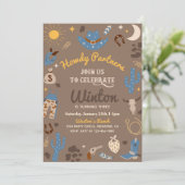 uitnodiging van Cowboy Birthday | Westerne uitnodi (Staand voorkant)