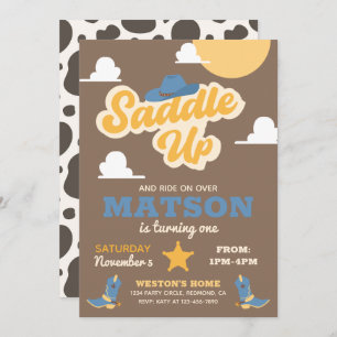 uitnodiging van Cowboy Birthday   Westerne uitnodi