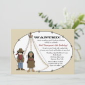 uitnodiging van cowboys en Indians Birthday Party (Staand voorkant)