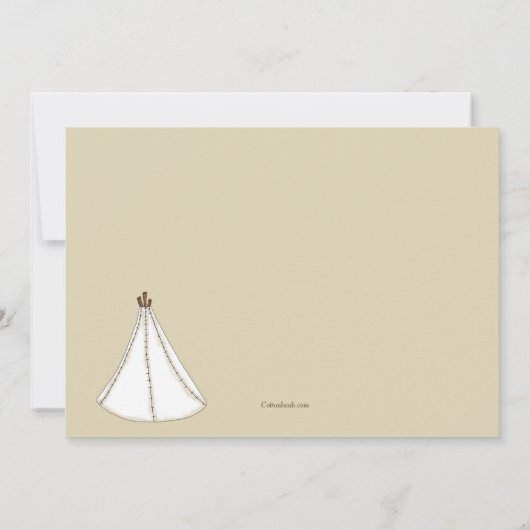 uitnodiging van cowboys en Indians Birthday Party (Achterkant)