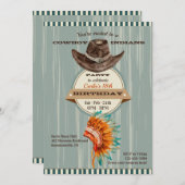 Uitnodiging van cowboys en Indians Party (Voorkant / Achterkant)