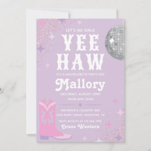 uitnodiging van Cowgirl Bachelorette   Nash Bash