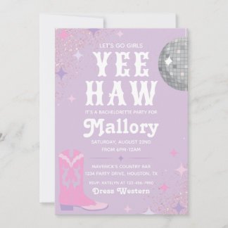uitnodiging van Cowgirl Bachelorette | Nash Bash