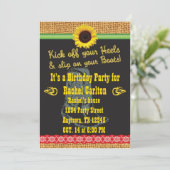 uitnodiging van Cowgirl Birthday Party (Staand voorkant)