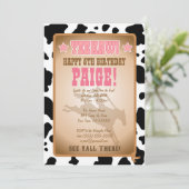 uitnodiging van Cowgirl Birthday Party (Staand voorkant)