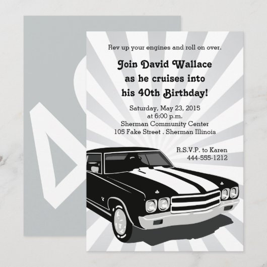 Uitnodiging van Cruisin (Voorkant / Achterkant)