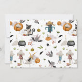 Uitnodiging van Cute Animal Halloween Party (Achterkant)