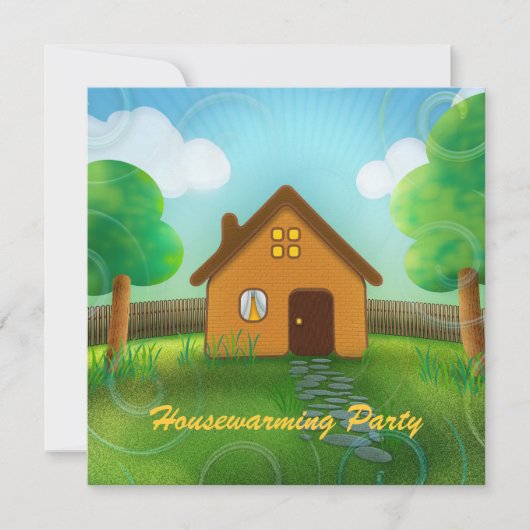Uitnodiging van Cute Housewarming Party (Voorkant)
