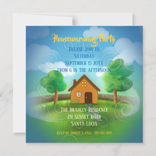 Uitnodiging van Cute Housewarming Party Magnetische Uitnodiging (Voorkant)