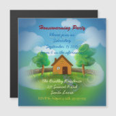 Uitnodiging van Cute Housewarming Party Magnetische Uitnodiging (Voorkant / Achterkant)