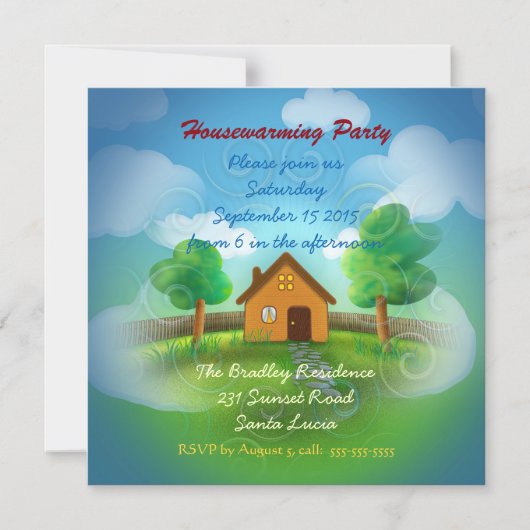 Uitnodiging van Cute Housewarming Party Magnetische Uitnodiging (Voorkant)