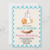 Uitnodiging van Cute milk and koekies party (Voorkant)