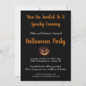 Uitnodiging van Dark Witch Spooky Halloween Party (Achterkant)