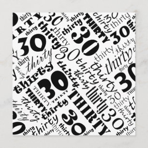 Uitnodiging van de 30e verjaardag van de Zwarte & 