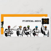 Uitnodiging van de 50e Birthday Football Party - F (Voorkant / Achterkant)