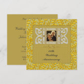 Uitnodiging van de 50e Golden Wedding Jubileum Par (Voorkant / Achterkant)