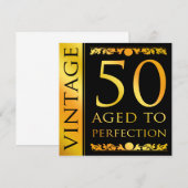  uitnodiging van de 50e verjaardag van de geboorte (Voorkant / Achterkant)