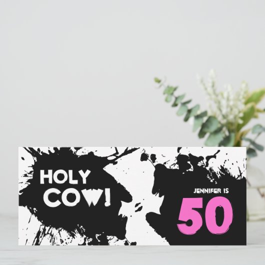 Uitnodiging van de 50e verjaardag van de verjaarda (Staand voorkant)