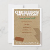 uitnodiging van de 50e verjaardag van de wijnpart (Achterkant)