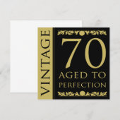  uitnodiging van de 70e verjaardag van de geboorte (Voorkant / Achterkant)