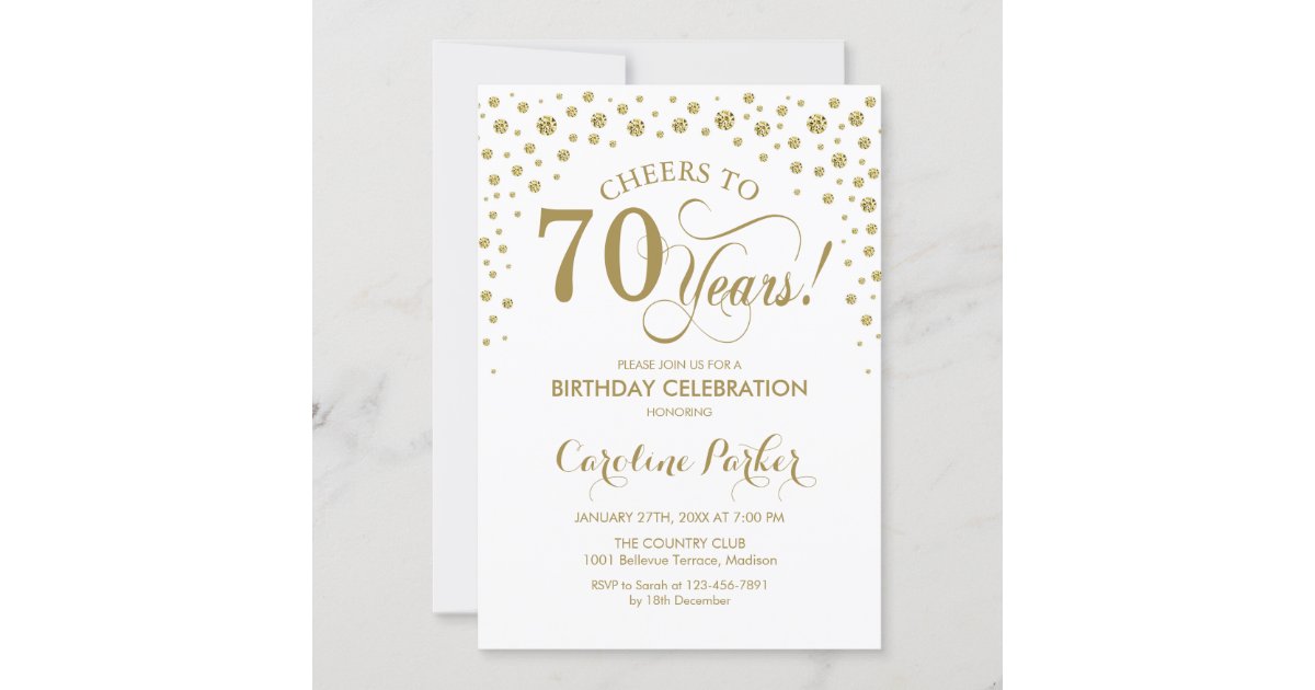 Uitnodiging Van De 70ste Verjaardag Van De Partij Zazzle Nl