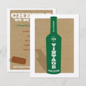  uitnodiging van de 80e verjaardag van de wijnpart (Voorkant / Achterkant)