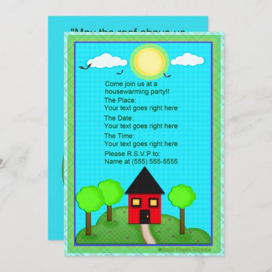 Uitnodiging van de Aangepaste partij voor de opwar (Voorkant / Achterkant)