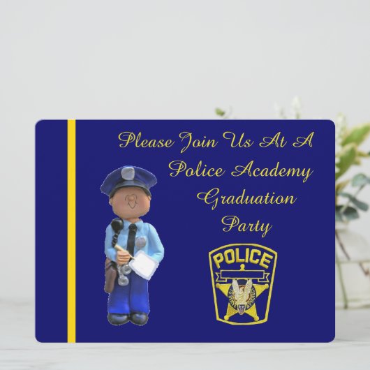 Uitnodiging van de academie van de politie (Staand voorkant)