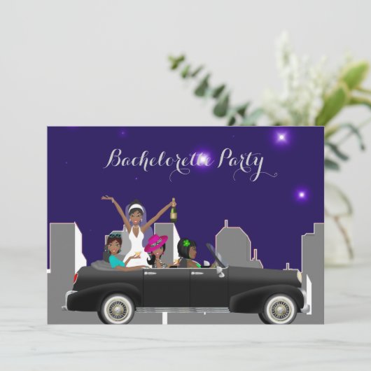 Uitnodiging van de Afrikaanse Amerikaanse Bachlore (Staand voorkant)