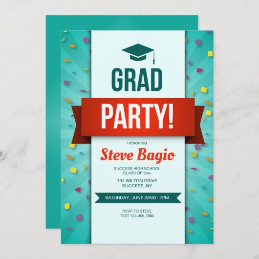 Uitnodiging van de afstudeerder (Voorkant / Achterkant)