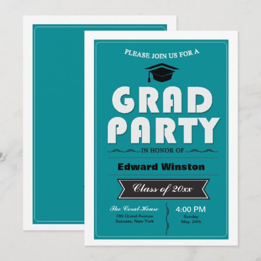 Uitnodiging van de afstudeerder (Voorkant / Achterkant)