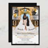 Uitnodiging van de afstuderen - Afrikaans - Amerik (Voorkant / Achterkant)