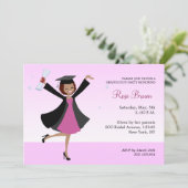 Uitnodiging van de afstuderen Afrikaanse Amerikaan (Staand voorkant)