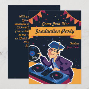 Uitnodiging van de Afstuderen DJ Graduation Party