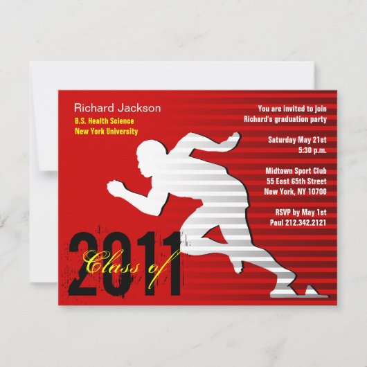 Uitnodiging van de afstuderen-sportpartij (Voorkant)