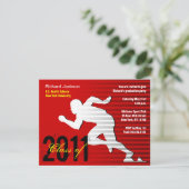 Uitnodiging van de afstuderen-sportpartij (Staand voorkant)