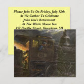 Uitnodiging van de aftredende partij RR Stooklocom (Voorkant / Achterkant)