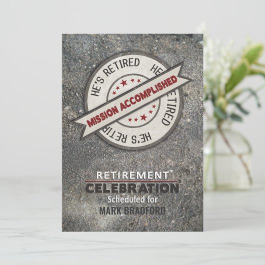 Uitnodiging van de aftredende partij, voltooide mi (Staand voorkant)