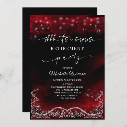 Uitnodiging van de aftredingspartij (Voorkant / Achterkant)