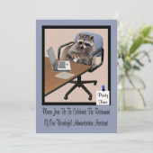 Uitnodiging van de aftredingspartij (Staand voorkant)