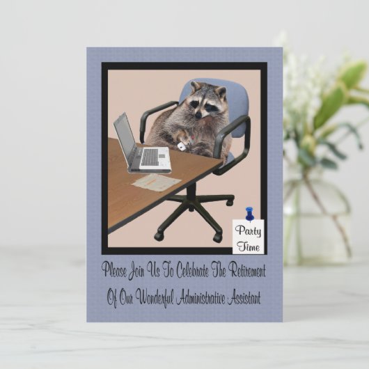 Uitnodiging van de aftredingspartij (Staand voorkant)