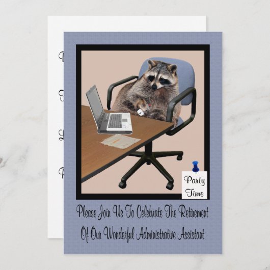 Uitnodiging van de aftredingspartij (Voorkant / Achterkant)