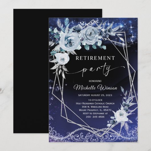 Uitnodiging van de aftredingspartij (Voorkant / Achterkant)