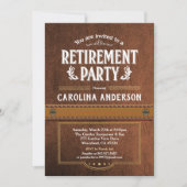 Uitnodiging van de aftredingspartij. Classy faux l (Voorkant)