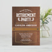 Uitnodiging van de aftredingspartij. Classy faux l (Staand voorkant)