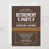 Uitnodiging van de aftredingspartij. Classy faux l (Voorkant)