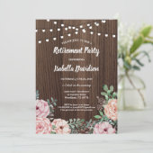 Uitnodiging van de aftredingspartij. Roze roze bij (Staand voorkant)