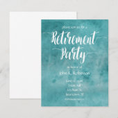 Uitnodiging van de aftredingspartij van de waterve (Voorkant / Achterkant)